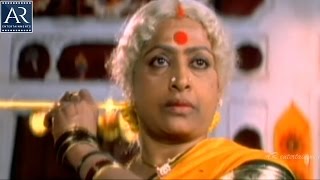 Trinetram Telugu Movie Scene  Goddess Protects Raasi from Demons  AR Entertainments [upl. by Nwahsit]