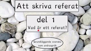 Att skriva referat del 1Sva [upl. by Ellebasi]