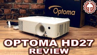 Optoma HD27 UNBOX amp DEMO Full HD DLP Home Theater Projector [upl. by Robinette]