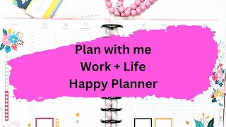 Plan with me work  life hourly layout by The Happy Planner [upl. by Lamhaj]