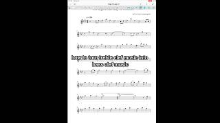 Part 1 How to turn the treble clef music into the bass clef music cello [upl. by Houser]