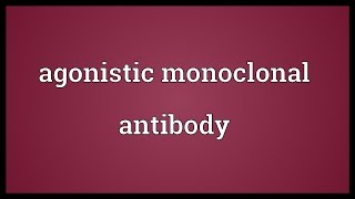 Agonistic monoclonal antibody Meaning [upl. by Dwan100]