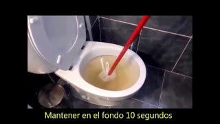 DESATASCA EL INODORO EN 10 SEGUNDOS  Unclog toilet in 10 seconds [upl. by Akeinahs]