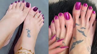 Most demanding and beautiful toe nails shiny colors ideas💡😍 Latest solid toe nails pedicures 2024 [upl. by Mcgregor]