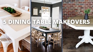 5 Kitchen TABLE Designs  Dining TABLE Makeovers [upl. by Hutchison]