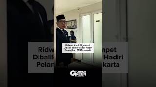 RIDWAN KAMIL NGUMPET SAAT HADIRI PELANTIKAN DPRD JAKARTA‼️ [upl. by Jadda]