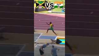 Jamaica🇯🇲vsIndia🇮🇳competition 💪😈shorts longjump competition indiavsjamaica powerofindia [upl. by Kcirad]