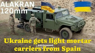 Ukraine gets light mortar carriers from Spain [upl. by Aicala]