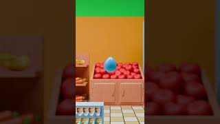 Humpty Dumpty Grocery Store Egg Chase  shorts cocomelon dance song [upl. by Enilecram529]