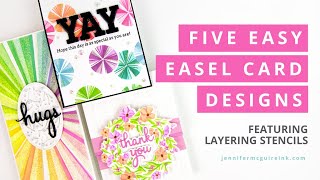 5 Easy Easel Card Designs [upl. by Libre]