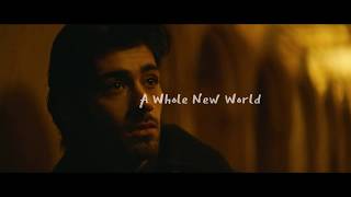 ZAYN Zhavia Ward  A Whole New World Lyrics Video From quotAladdinquot [upl. by Elianore]