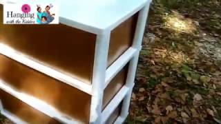 DIY Golden Plastic Drawers [upl. by Margery299]