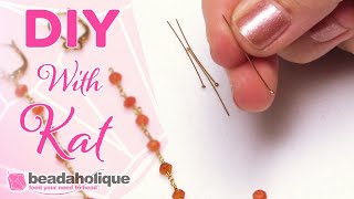 How to Finish Gemstone Chain Using Headpins [upl. by Spada]