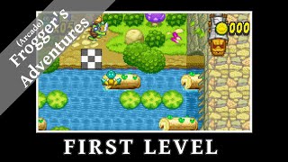 first level complete Froggers Adventure GBA Konami 2001 [upl. by Arratahs272]