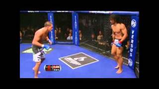 Wow MMA Fighter Anthony Pettis Comes Off Cage W Amazing Kick To Guys Face BooBooTV com [upl. by Ahsimek]