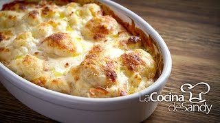 Gratin de coliflor y bechamel en recetas faciles al horno [upl. by Cianca]