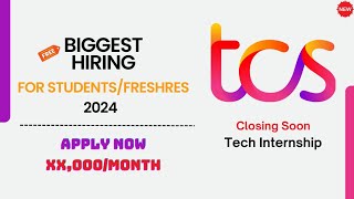 TCS Summer Internship Program 2024  2025  Internship For Students amp Freshers  TCS  Apply Now [upl. by Ilke877]