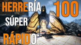 SUBIR LA HERRERÍA al 100 en SKYRIM RÁPIDO Y FÁCIL Muy rápido Nivel 1 2023 [upl. by Negeam]