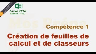 Excel 2013 Competence 1 de lexamen 77420 [upl. by Neeham]