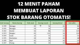 Begini Cara Membuat Laporan Stok Barang di Excel │ Panduan laporan stok barang otomatis [upl. by Rabaj]