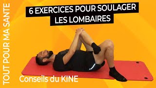 Soulager la douleur lombaire  6 exercices kiné à faire [upl. by Cappella738]