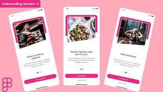 App Onboarding Screens UIampUX design  Figma tutorial  03  Onboarding Screen Figma  Figma [upl. by Tabber]