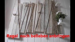 Garderobe aus massiv Holz  Reste erstellt [upl. by Oicelem]