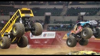 School Bus Monster Truck amp Instigator Monster Jam  Sun National Bank Arena [upl. by Eahsed832]