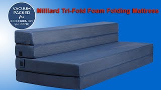 Milliard Tri Fold Foam Folding Mattress [upl. by Quartas]