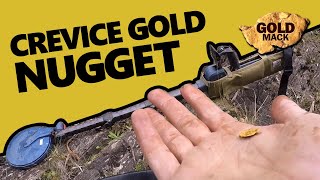 Metal Detecting a Gold Nugget in Crevice with Minelab SDC 2300 Metal Detector [upl. by Aneekas]