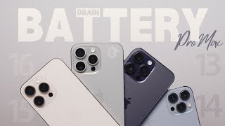 iPhone 16 Pro Max vs 15 Pro Max vs 14 Pro Max vs 13 Pro Max EXTREME Battery Drain Test  SURPRISED [upl. by Maroney]