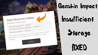 Fix genshin impact insufficient space on disk ✔ insufficient storage space in windows pclaptop [upl. by Paz]