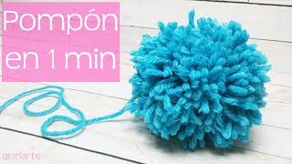 Como hacer pompones de lana fácil y práctico  DIY POMPONES  bolas de estambre para gorros [upl. by Olraced]