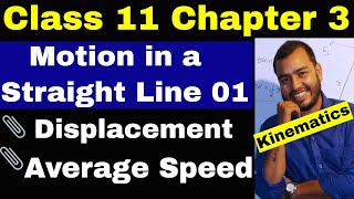 Class 11 Physics Chapt 03  KINEMATICS  Motion in a Straight Line 01 Introduction  Average Speed [upl. by Nnylyaj]