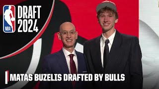 The Chicago Bulls select Matas Buzelis with the No 11 pick in the 2024 NBA Draft  NBA on ESPN [upl. by Kincaid]