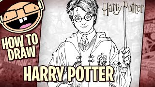 How to Draw HARRY POTTER Harry Potter Movie Series  Narrated Easy StepbyStep Tutorial [upl. by Helsell]