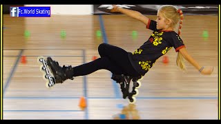 Fantastic little girl  the best talent in the world 2016 Rollerblade Freestyle Slalom dancing usa [upl. by Lower933]