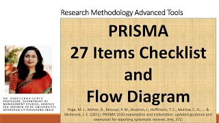 PRISMA 27 Items check list and Flow Diagram [upl. by Amitaf345]