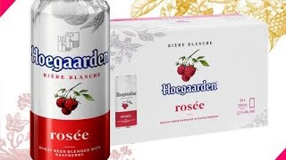 ThuhCherryShow  Hoegaarden Biere Blanche Rosee Wheat Beer Blended with Raspberry  Food Review [upl. by Alrats209]