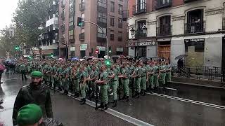 Legionarios Españoles Cantando en la Fiesta Nacional de España  Día de la Hispanidad [upl. by Esirec222]