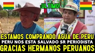 ¡GRACIAS PERU BOLIVIANOS RENDIDOS ante PERU porque LOS SALVA vendiendo AGUA por CAMBIO CLIMATICO [upl. by Elizabet]