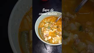 Sopa de carne molida 🫶✨️❤️ sopadecarne carnemolida recetas [upl. by Ydderf]