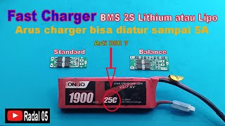 Cara mengisi BATERAI LI PO amp CHARGER MULTIFUNGSI BMS 2S Fast Charger [upl. by Nerret778]