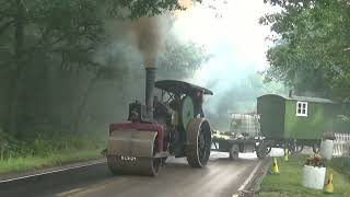 Laughton Autumn Rally 08092024  Vintage Streamroller leaving the Laughton Showground [upl. by Sitruk194]