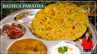 बथुआ के हेल्दी पराठे टिफ़िन और नाश्ते के लिए  Bathua ka Paratha  Bathua Saag Recipe KabitasKitchen [upl. by Kaycee]