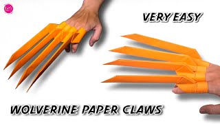 DIY  Wolverine Claws  Wolverine Claws with A4 Paper  Origami Claws  Paper Weapons [upl. by Wilmar]