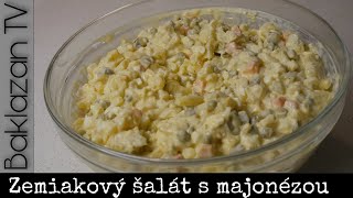 Zemiakový šalát 🥔123  Recept na nielen vianočný zemiakový šalát s majonézou Zaručene ten najlepší [upl. by Emylee]