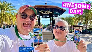 The Villages Florida 2024 5K Spanish Springs amp Golf Cart Shopping 🥞 [upl. by Ainivad674]