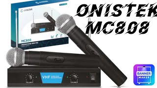 Microfone sem fio duplo Onistek MC808 Bom e barato Review [upl. by Krock958]