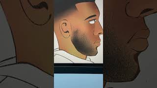 Procreate Barbershop How I Draw Hair 💈✂️ shorts digitalart [upl. by Ettenowtna141]